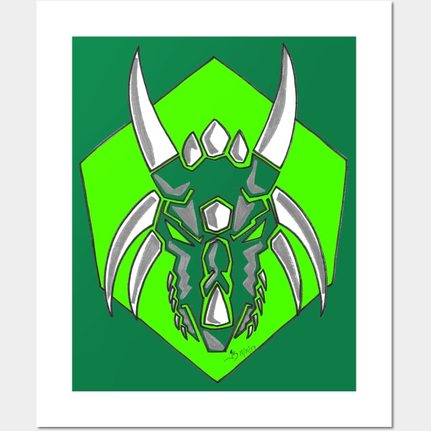 Dragon Head - Choose your Color Wall Art by Joseph Baker